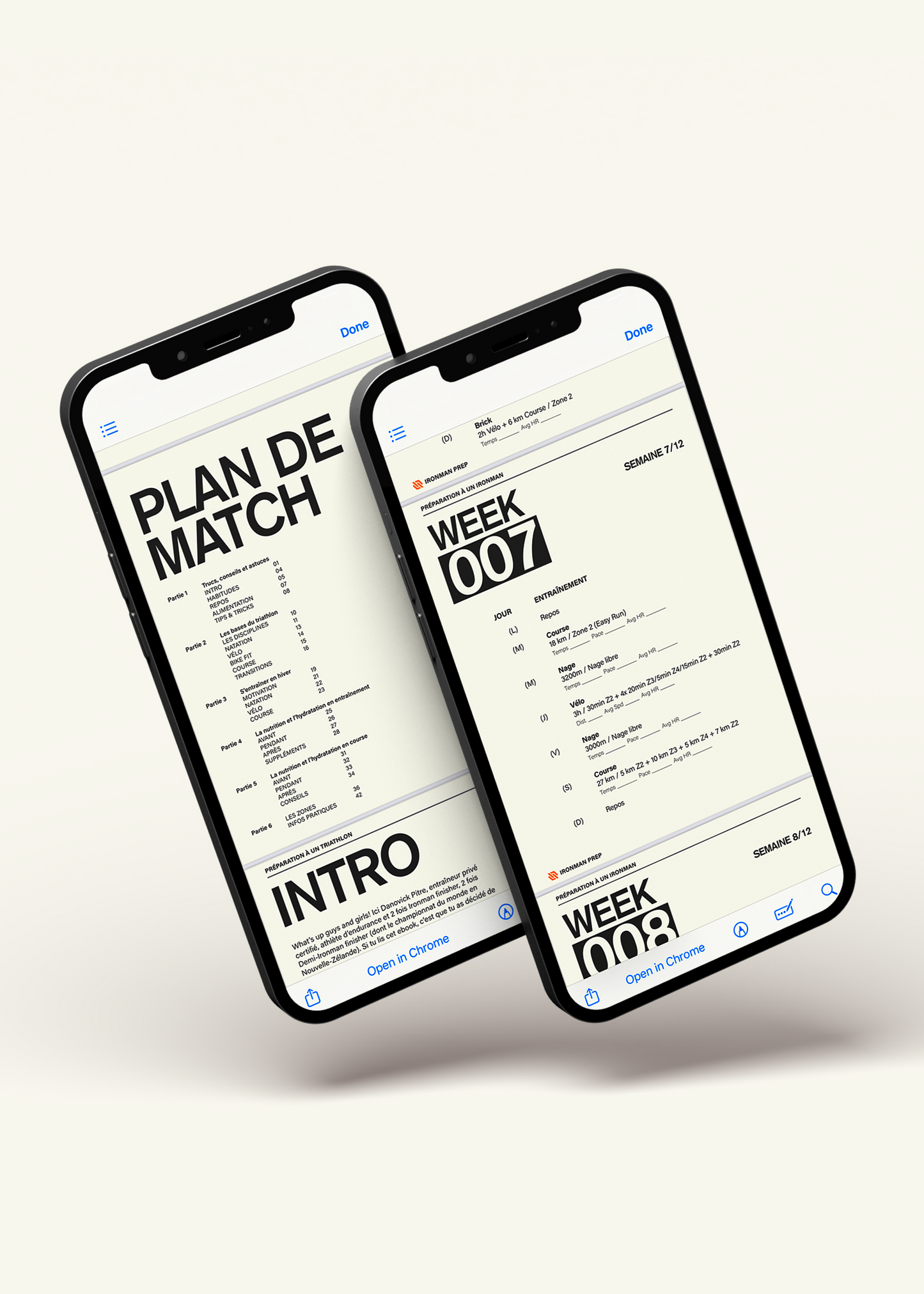 Programme de triathlon Ironman